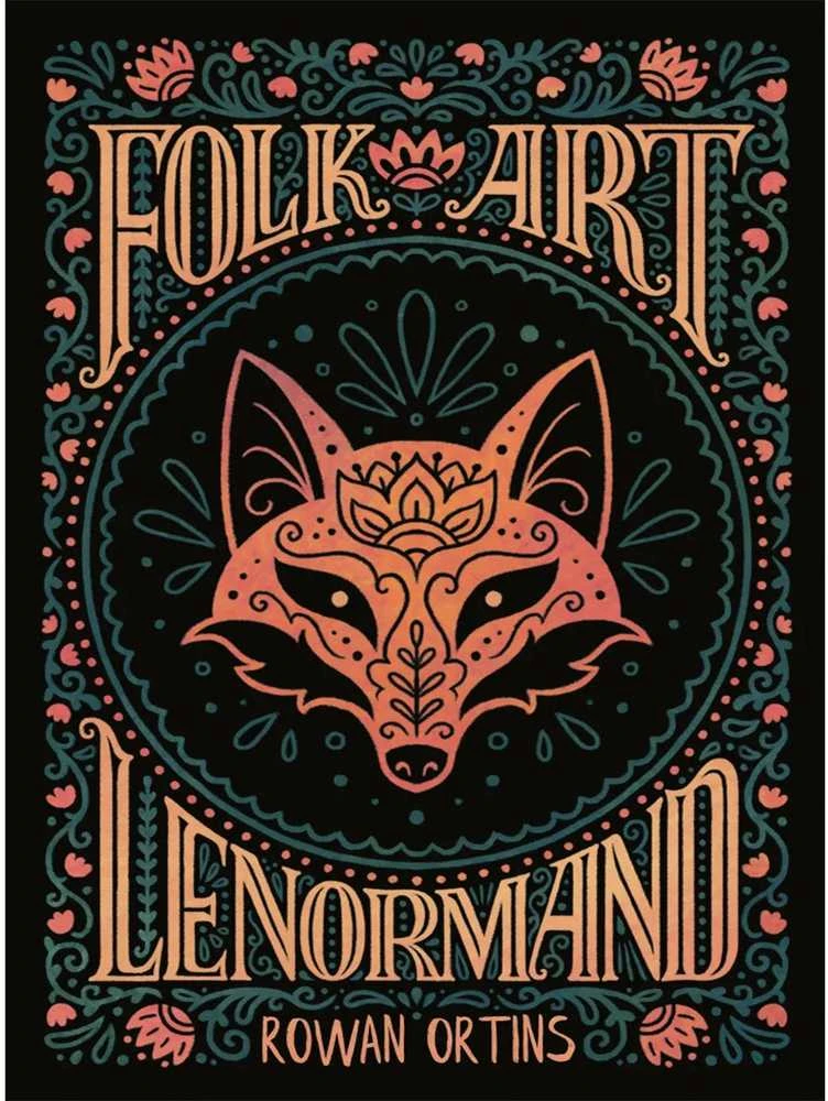 Us Games Systems Folk Art Lenormand liaudies meno būrimo kortos, spalvinga kaladė