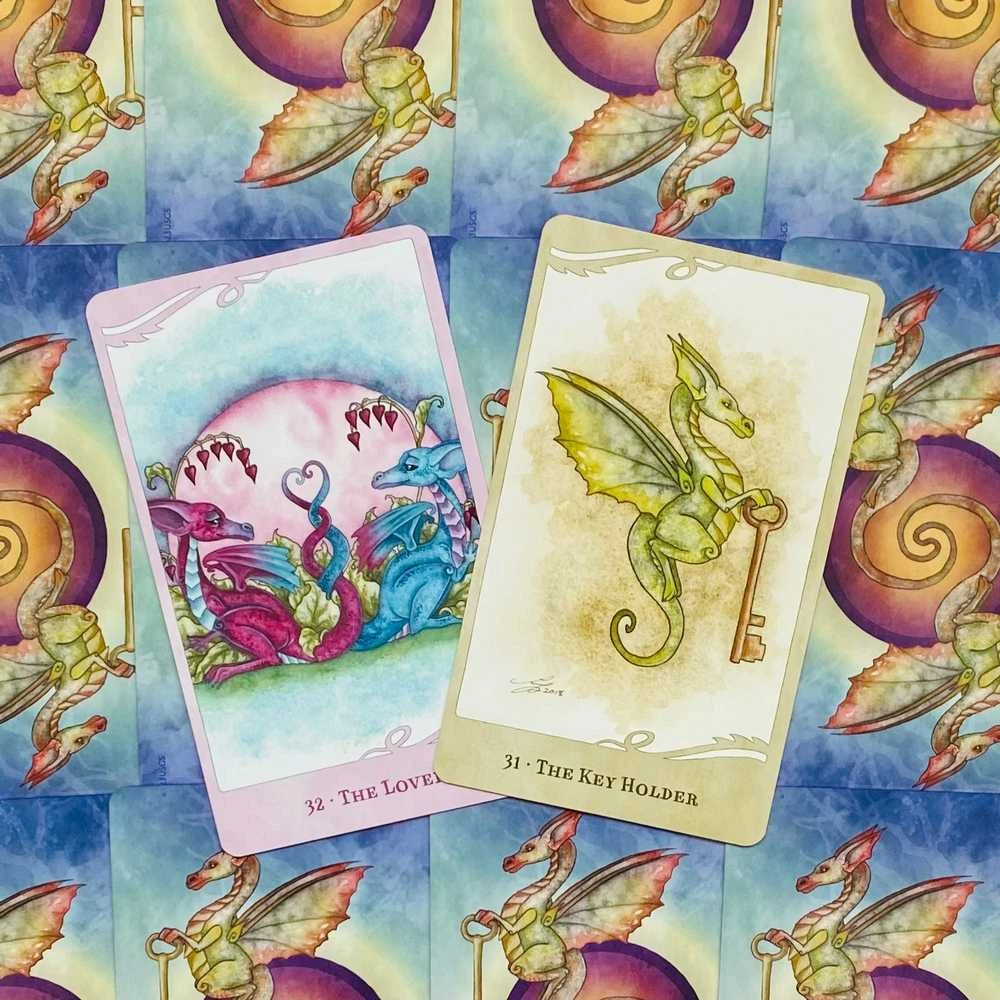 US Games Systems For The Love Of Dragons Oracle Kortų Ir Knygos Rinkinys