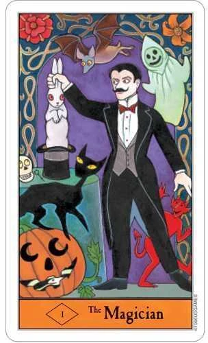 US Games Systems Halloween Deck Book Set Taro Kortų Ir Knygos Rinkinys