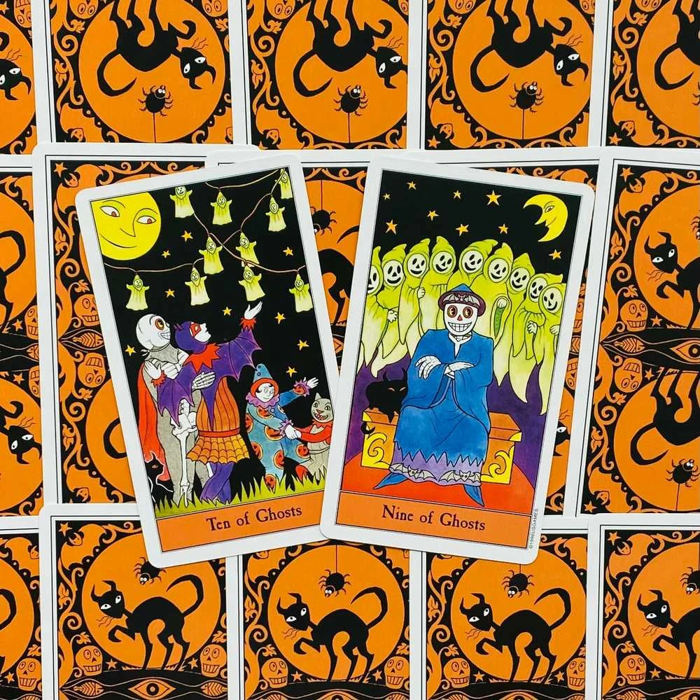 US Games Systems Halloween Deck Book Set Taro Kortų Ir Knygos Rinkinys
