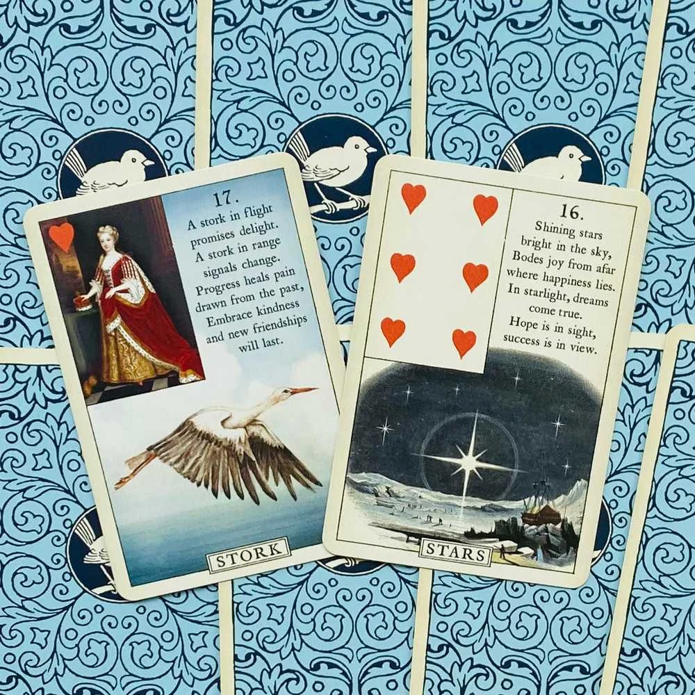 US Games Systems Mėlyna Bird Lenormand Kortos