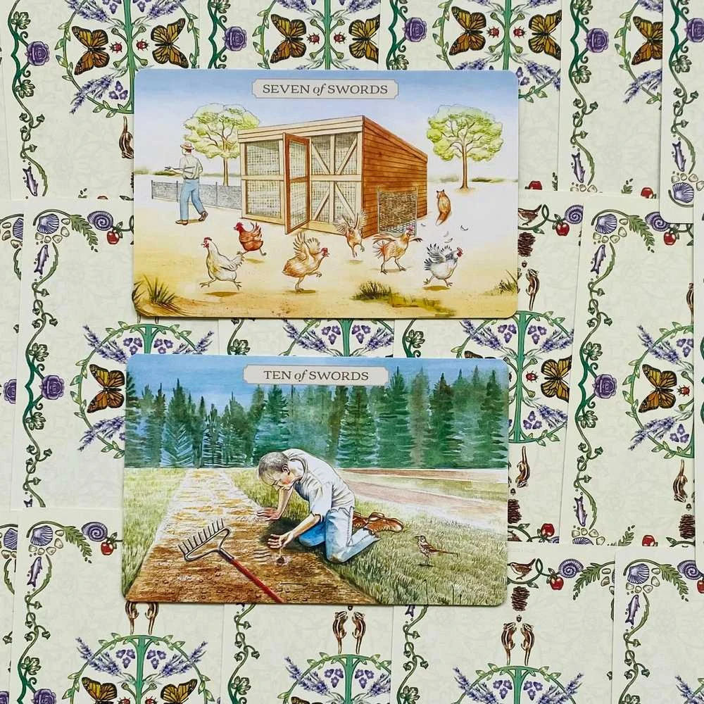US Games Systems Pastoral Tarot Kortų Ir Knygos Rinkinys
