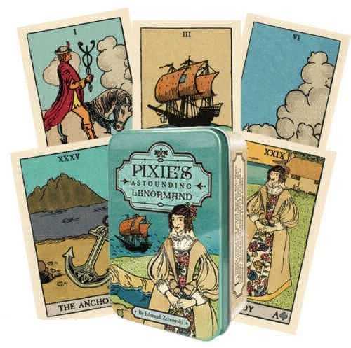 US Games Systems Pixie Astounding Lenormand kortos skardinėjė dėžutėje