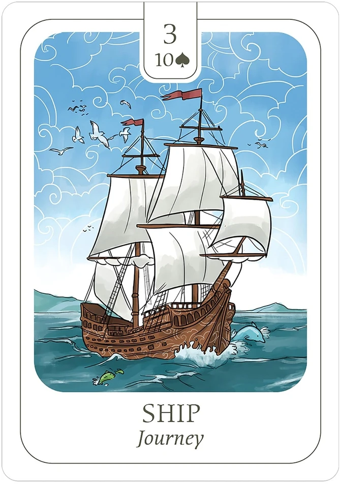 Us Games Systems Simplicity Lenormand kaladė pradedantiesiems, 41 korta su vadovu