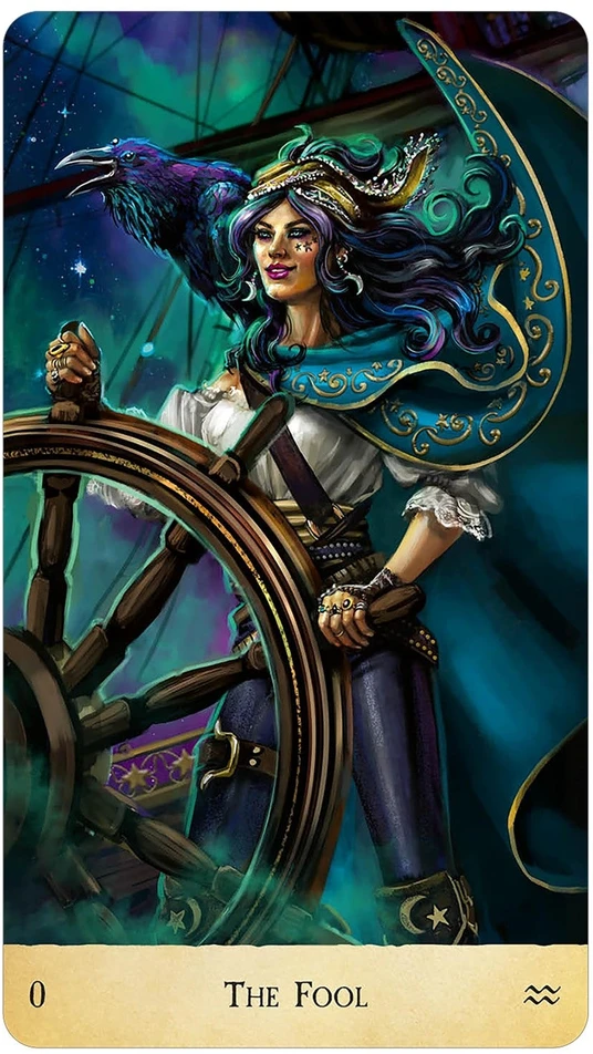 Us Games Systems Stardust Wanderer Tarot – kosminė taro kaladė auksiniais kraštais, 78 kortos