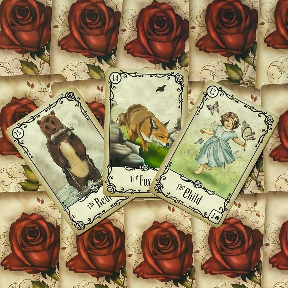 Us Games Systems JAV žaidimų sistemos po rožėmis Lenormand Kortos