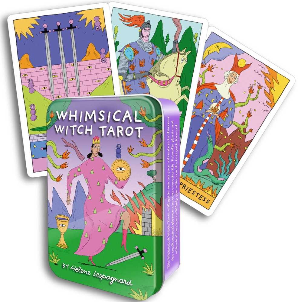Us Games Systems Whimsical Witch Tarot kortos vaikams ir suaugusiems metalinėje dėžutėje