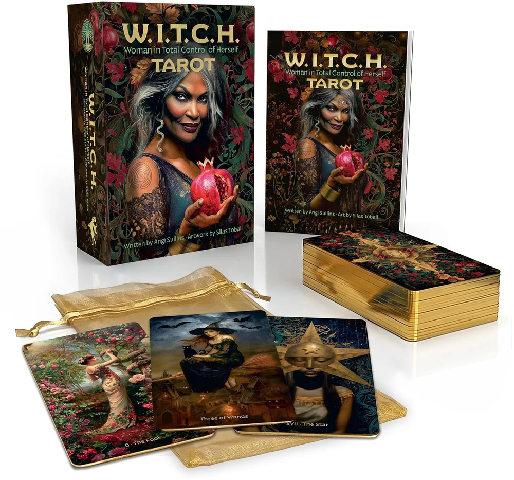 Us Games Systems Kolekcionuojamos Kortelės - W.I.T.C.H. Tarot Kortos Su 208 Puslapiais Gidu