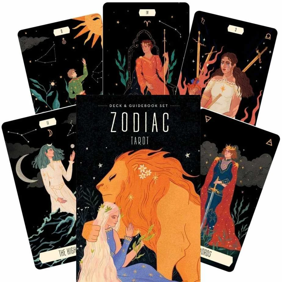 US Games Systems Zodiac Deck And Guidebook Set Taro Kortos Ir Vadovas