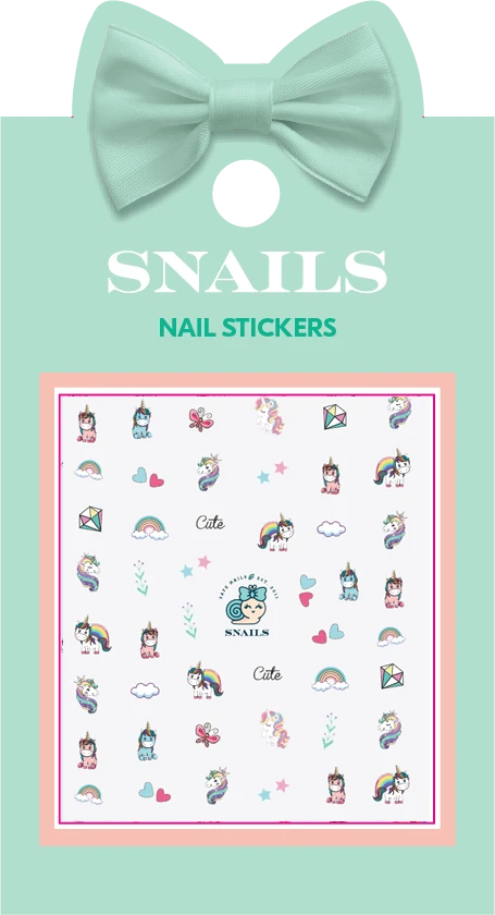 Snails nagų lipdukai Vienaragių karalienė