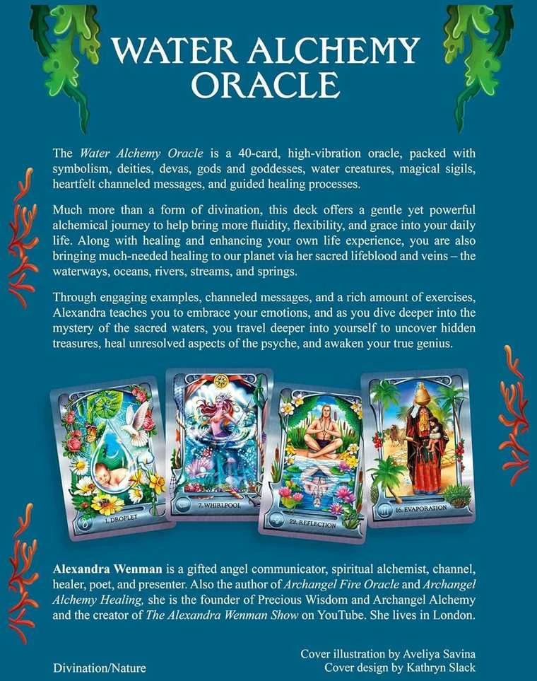Vanduo Alchemy Oracle kortos Findhorn Press