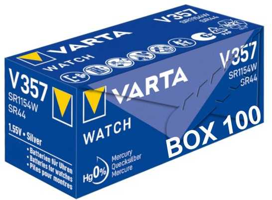 Varta 357 SR44 sidabro oksido laikrodžių baterijos 10 vnt.