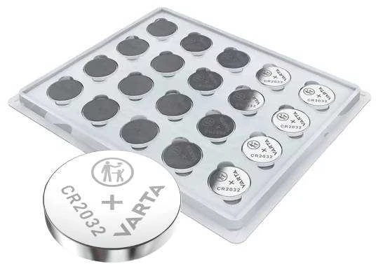 Varta CR2032 3V ličio monetinės baterijos, rinkinys 20 vnt.