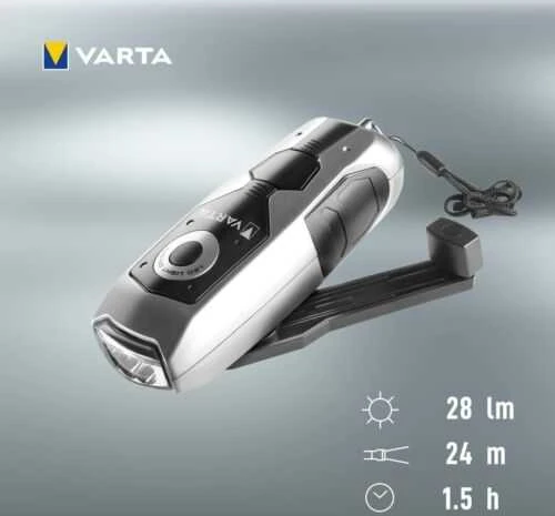 Varta Dynamo Light LED Rankinis žibintuvėlis Juoda, Pilka