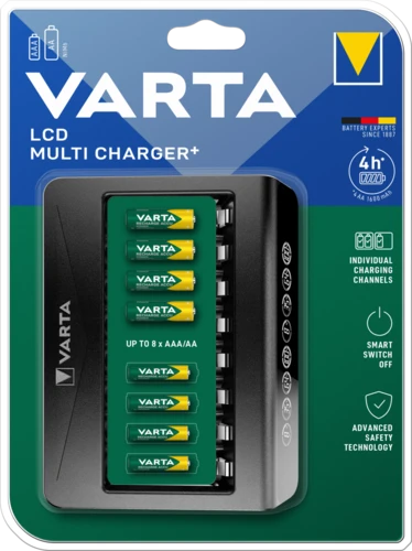 Varta 8 AA/AAA elementų kroviklis LCD Multi Charger Plus 57681