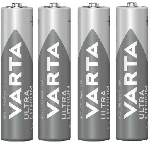 Varta Ultra Lithium AAA ličio baterijos 1,5 V, 4 vnt.