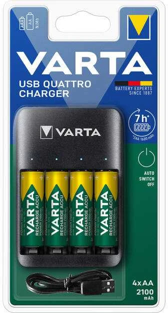 Varta USB Quattro charger 57652 (su 4xAA) Baterijų įkroviklis