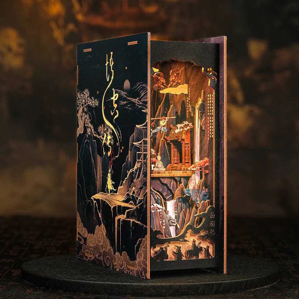 Vcl Corp WU KONG legenda – surenkama medinė book nook diorama su LED
