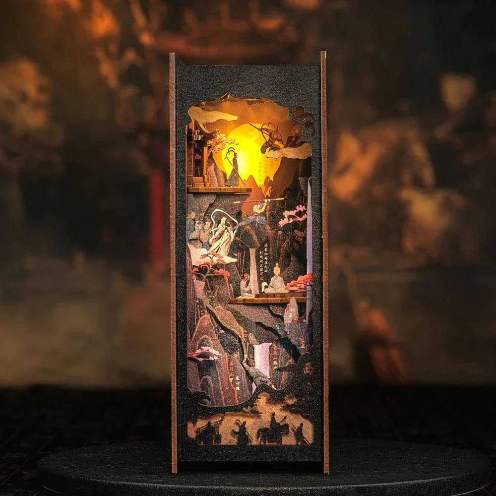 Vcl Corp WU KONG legenda – surenkama medinė book nook diorama su LED