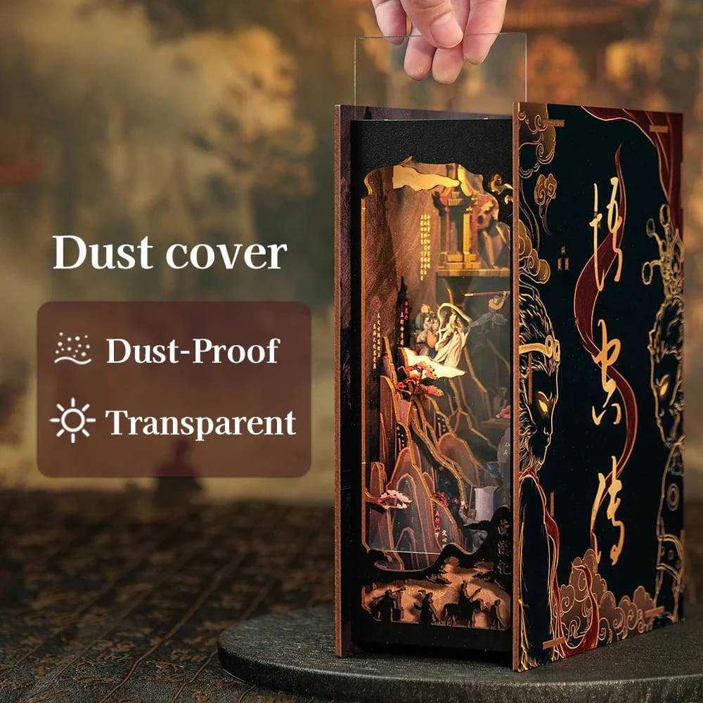 Vcl Corp WU KONG legenda – surenkama medinė book nook diorama su LED