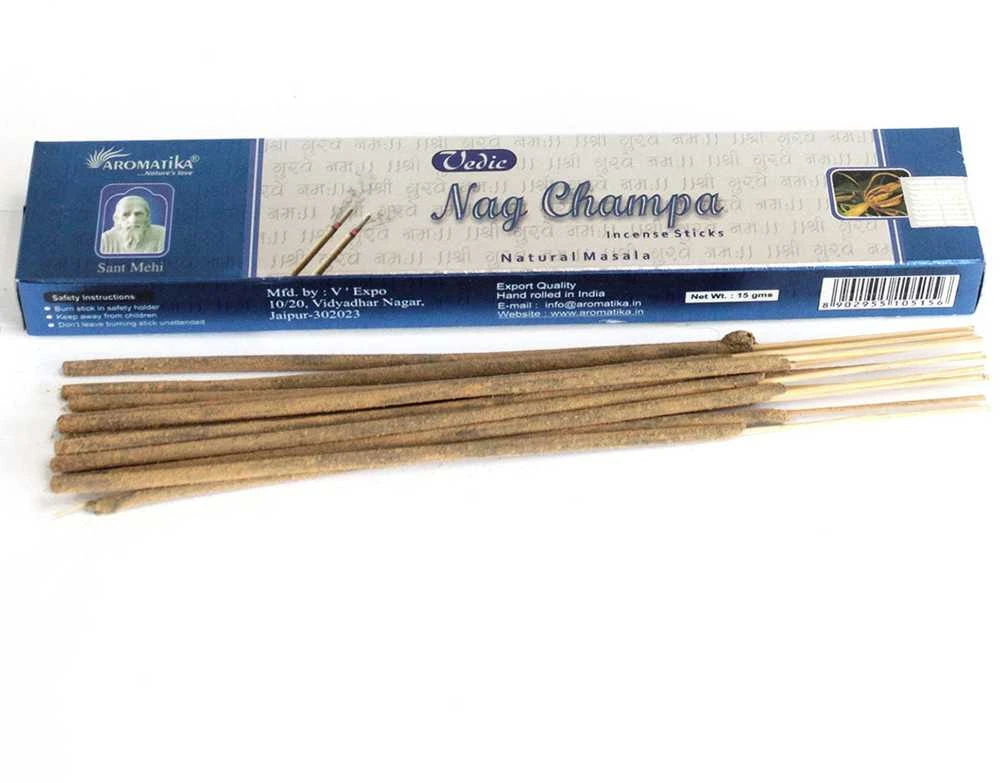Natūralūs Smilkalai Vedic Nag Champa Aromatika