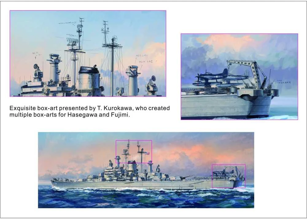 Very Fire Hobby USS Des Moines CA-134 sunkus kreiseris 1/700 rinkinys Deluxe Very Fire