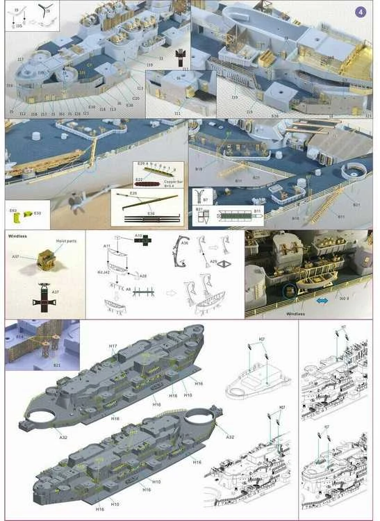 Very Fire Hobby Very Fire USS Iowa BB-61 laivo detalių rinkinys 1/350 VF350010