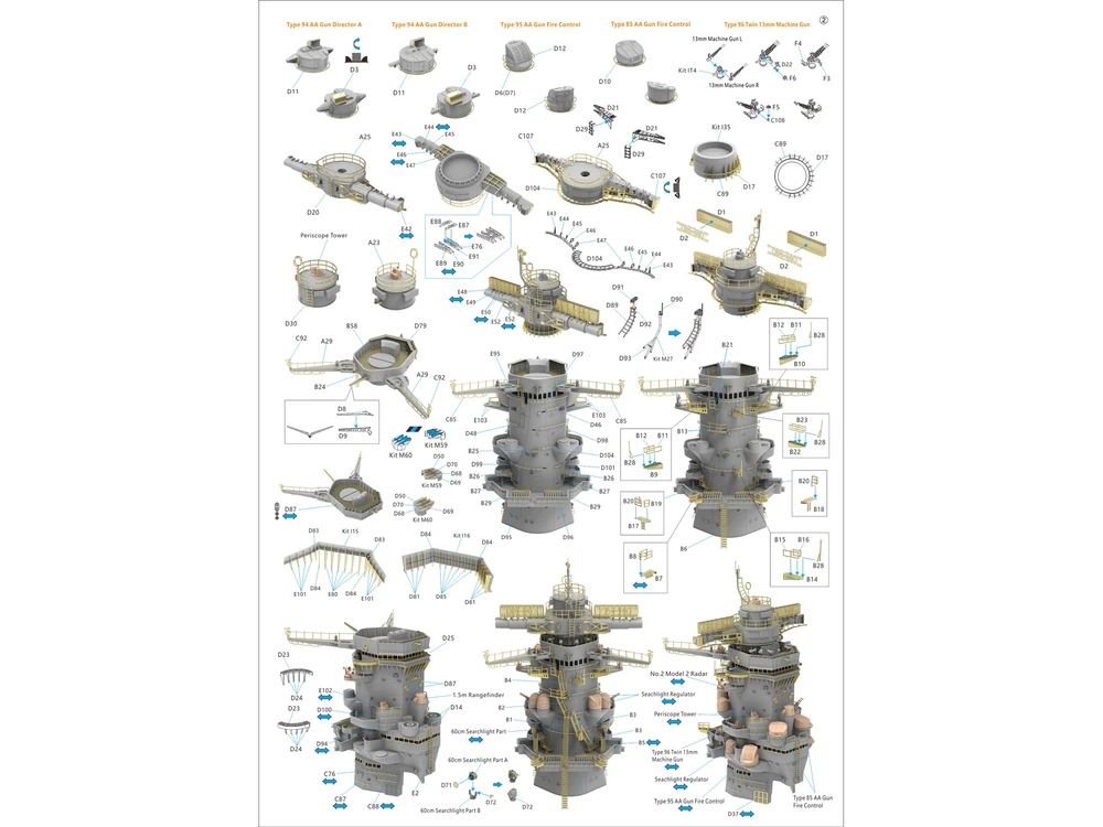 Very Fire Hobby Very Fire Yamato 1/350 detalizavimo rinkinys japoniškam karo laivui