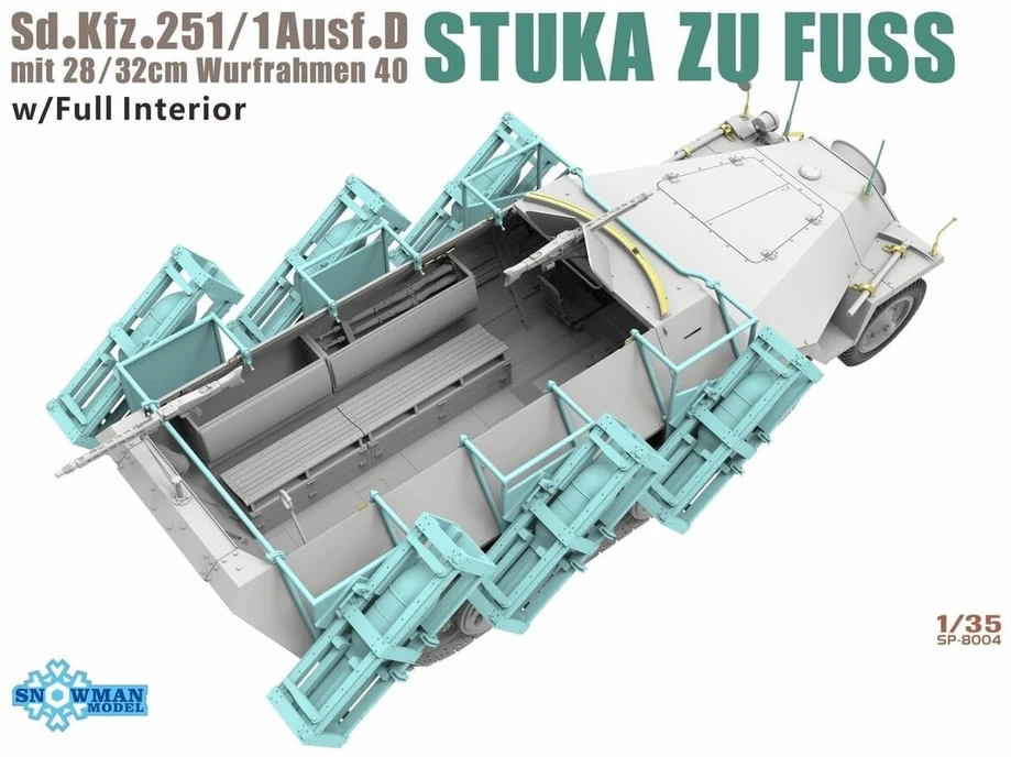 Vespid Models Sd.Kfz.251/1 Ausf.D Stuka zu Fuss plastikinis modelis 1/35