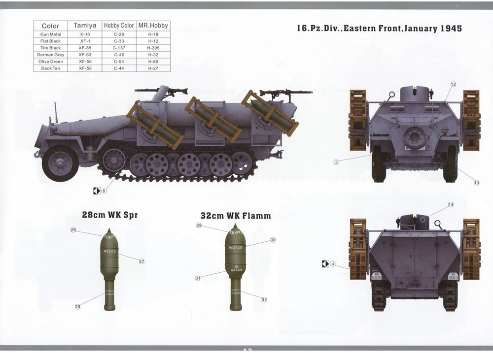 Vespid Models Sd.Kfz.251/1 Ausf.D Stuka zu Fuss plastikinis modelis 1/35