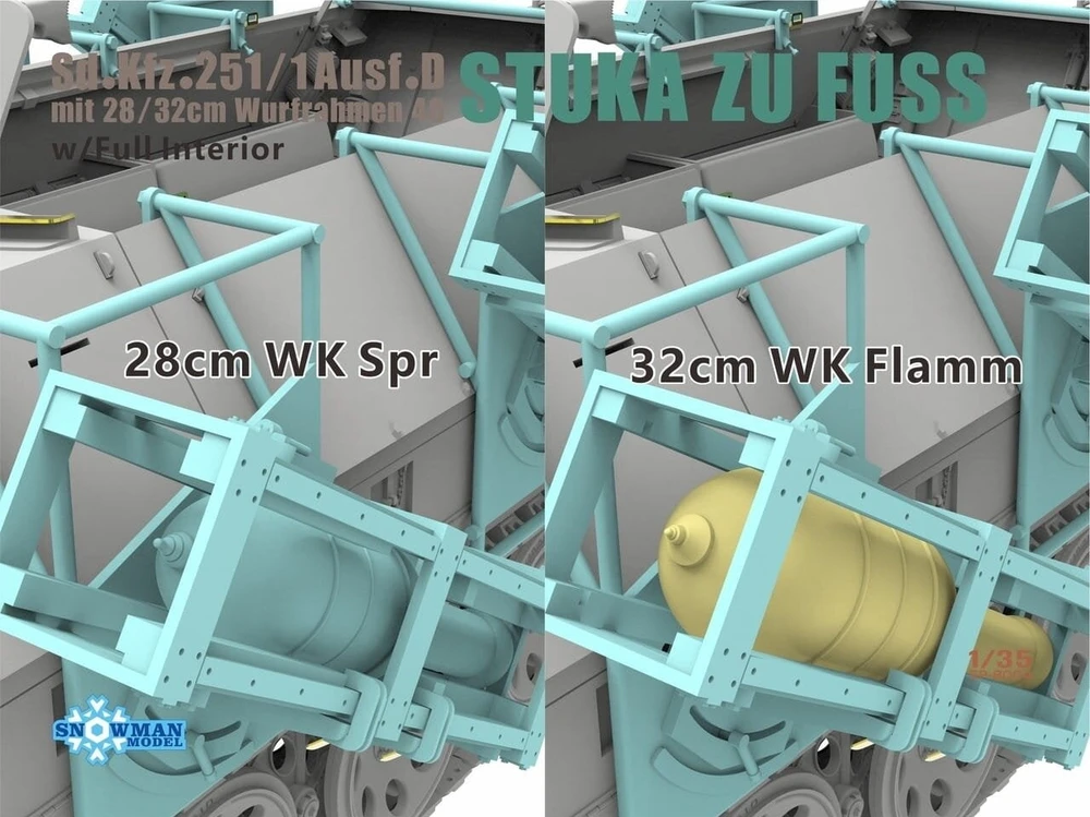 Vespid Models Sd.Kfz.251/1 Ausf.D Stuka zu Fuss plastikinis modelis 1/35