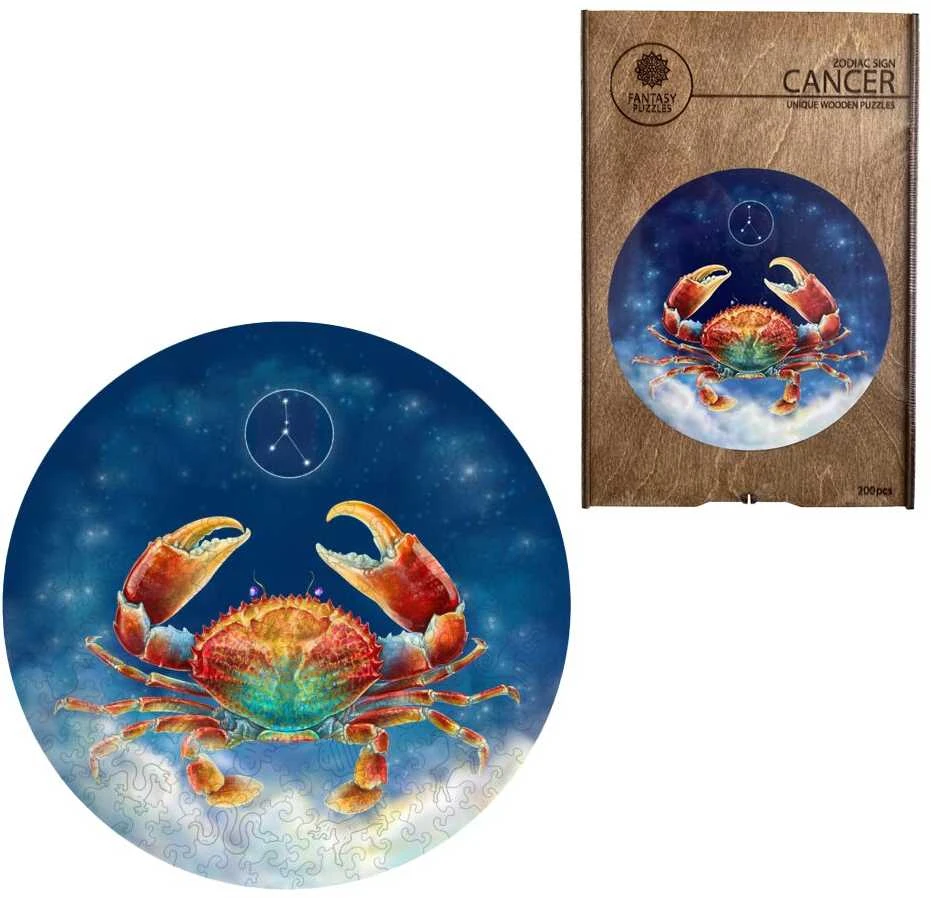 Fantasy Puzzles Vėžys (Zodiakai) Dėlionė Iš Medžio (200 detalių)