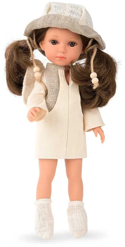 Munecas Arias Lėlytė Carole su lininiais rūbeliais, 36 cm