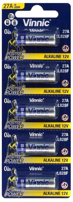 Vinnic 27A 12V šarminės baterijos L828, 5 vnt. pulteliams