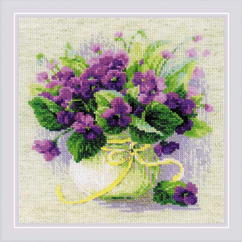 Riolis Rankdarbių rinkinys Žibutės vazonėlyje 22x22 SR2091