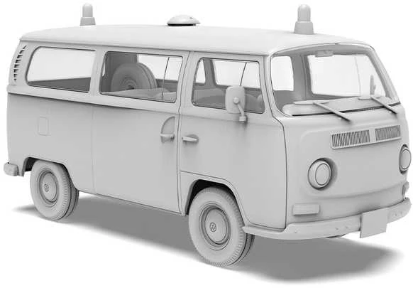 Volkswagen T2 1967 tarnybinis mikroautobusas 1/35 AK Interactive