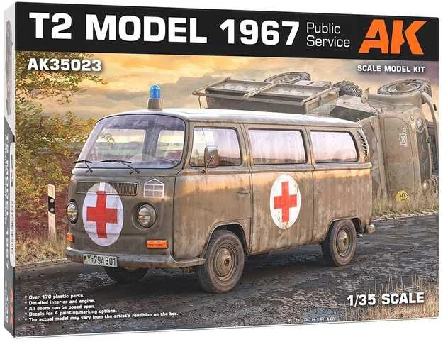Volkswagen T2 1967 tarnybinis mikroautobusas 1/35 AK Interactive