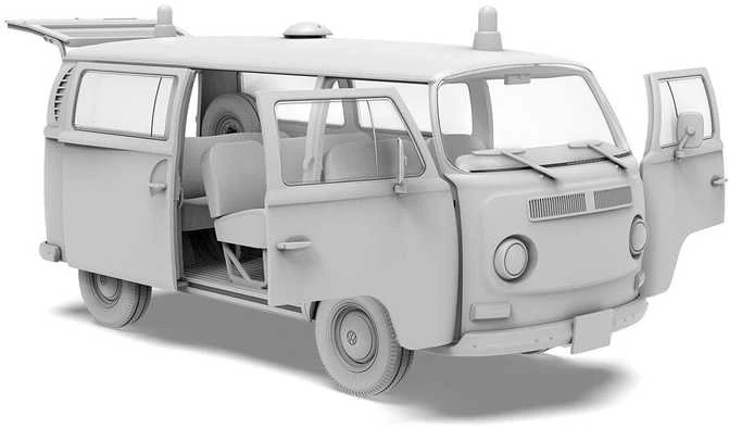 Volkswagen T2 1967 tarnybinis mikroautobusas 1/35 AK Interactive