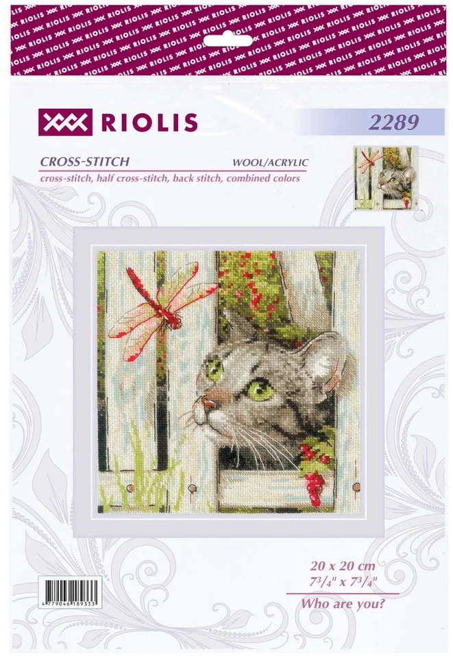 Riolis Kryželiu siuvinėjimo rinkinys. „Kas tu toks?“ 20x20 cm SR2289