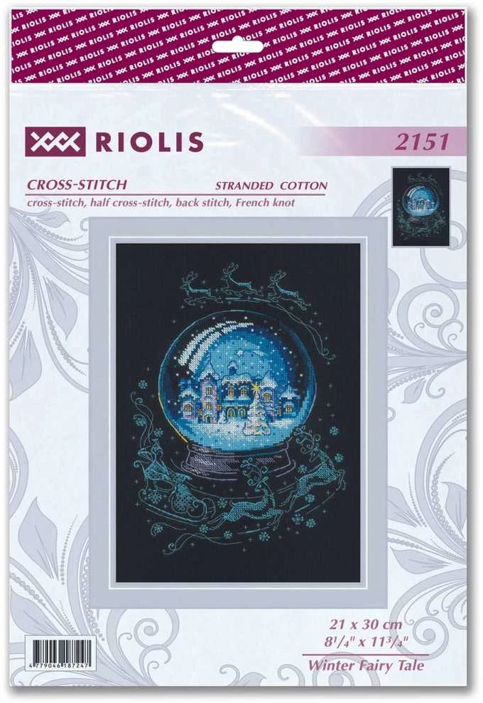 Riolis Kryželiu siuvinėjimo rinkinys Žiemos pasaka 21x30 SR2151