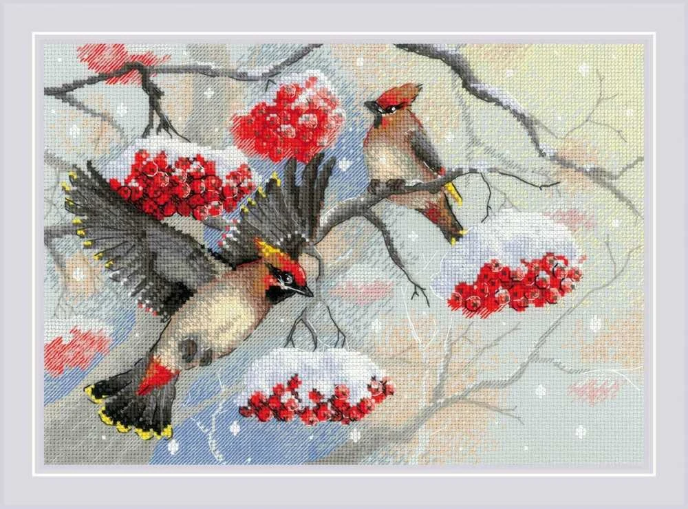 Riolis Siuvinėjimo kryželiu rinkinys "Žiemos šnabždesiai" 30x21 SR2207