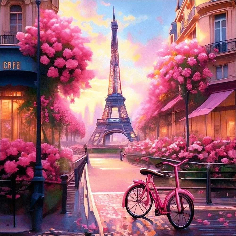 Wizardi Beldizart Deimantinio paveikslo rinkinys "Paris" 40x40 cm WD3214