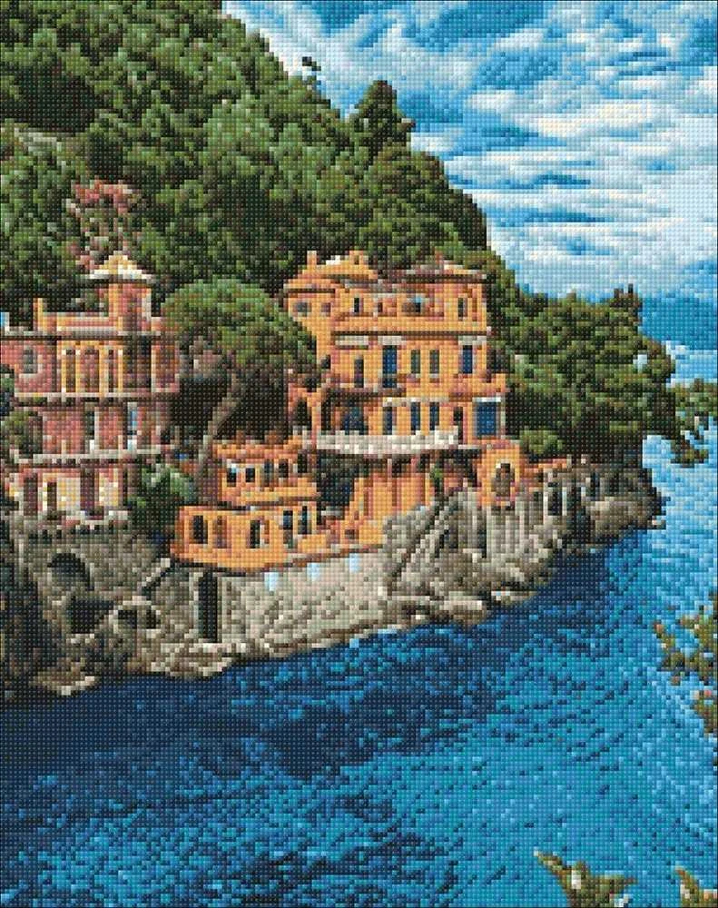 Wizardi Deimantinis paveikslas Azure Waters WD092 38*48 cm