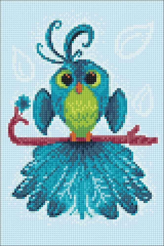 Wizardi Deimantinis paveikslas Bird of Luck WD238 20*30 cm