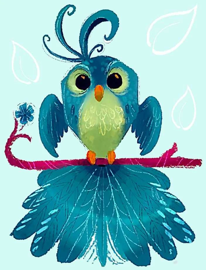 Wizardi Deimantinis paveikslas Bird of Luck WD238 20*30 cm