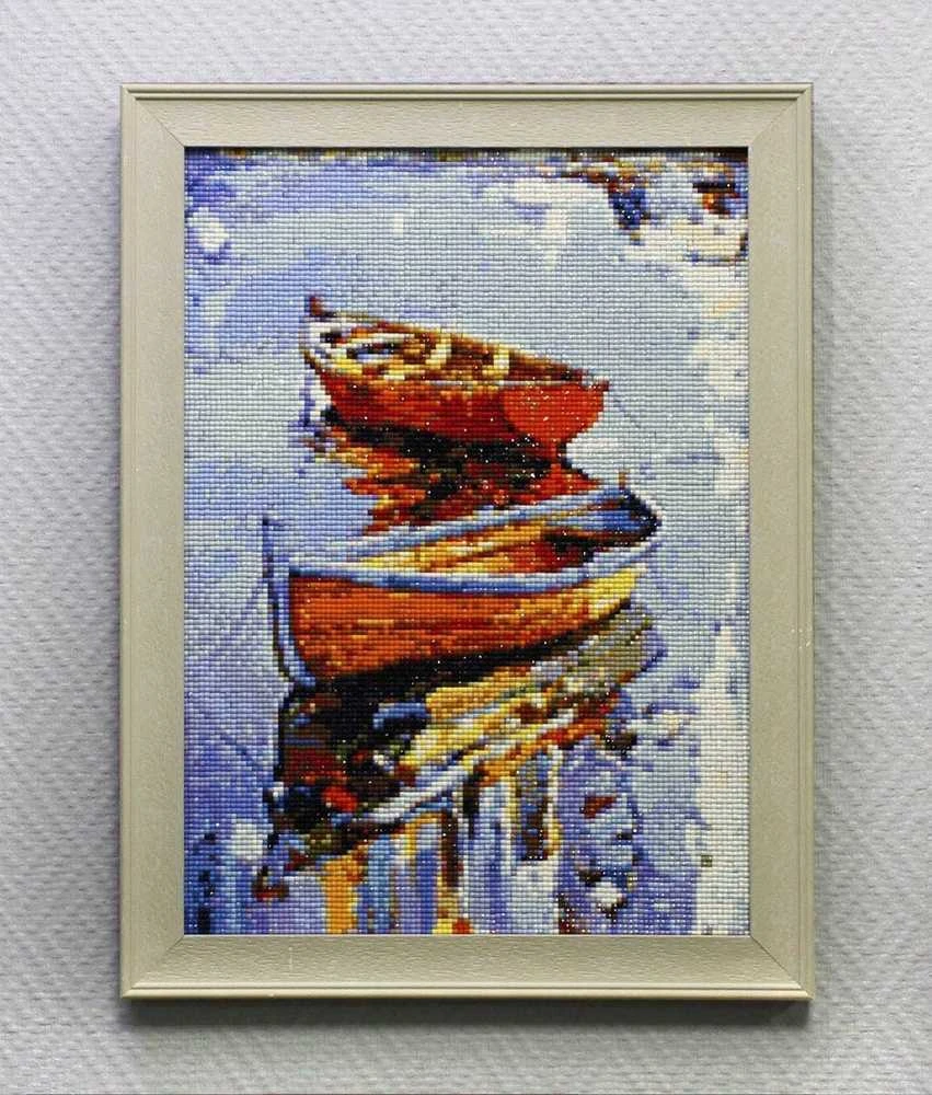 Wizardi Deimantinis paveikslas Boats WD122 27*38 cm