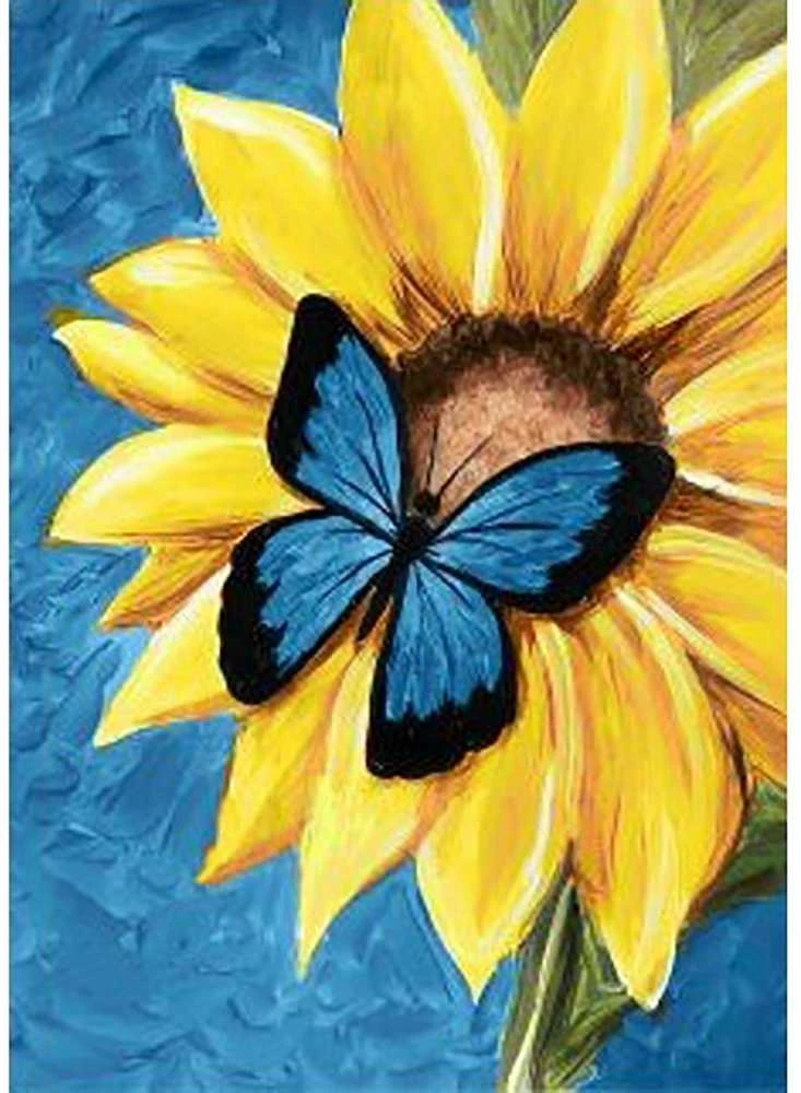 Nuotraukų rėmelis Wizardi Deimantinis paveikslas Butterfly and Sunflower WD031