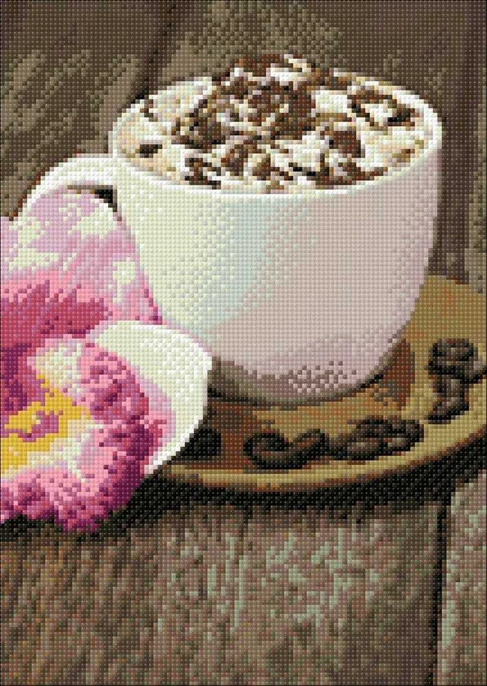 Wizardi Deimantinis paveikslas Cappuccino WD037 27*38 cm