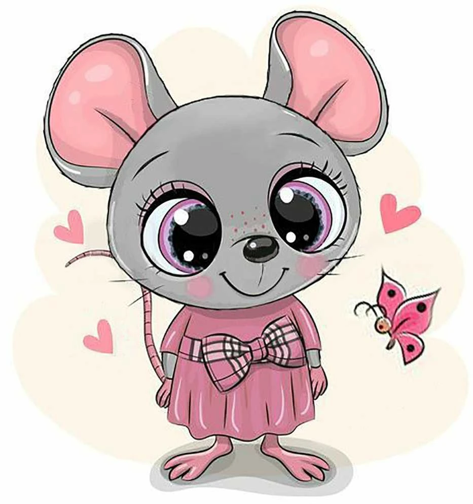 Wizardi Deimantinis paveikslas Cute Mouse WD2476