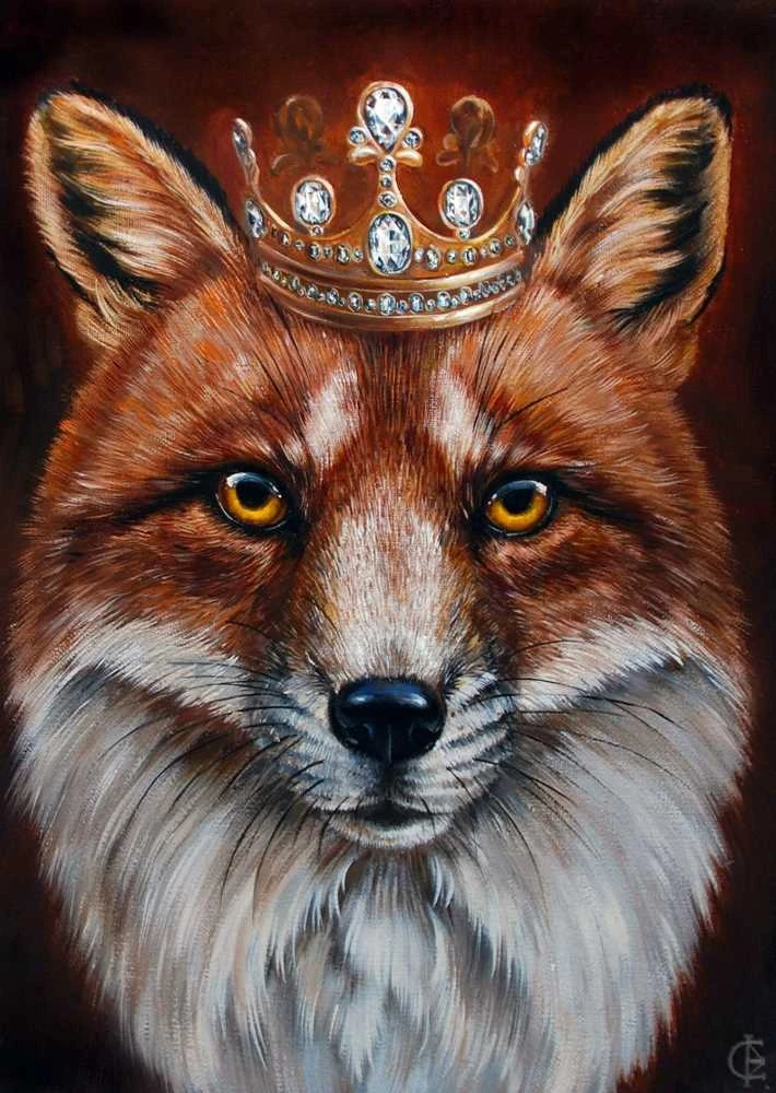 Wizardi Deimantinis paveikslas Fox King WD2467